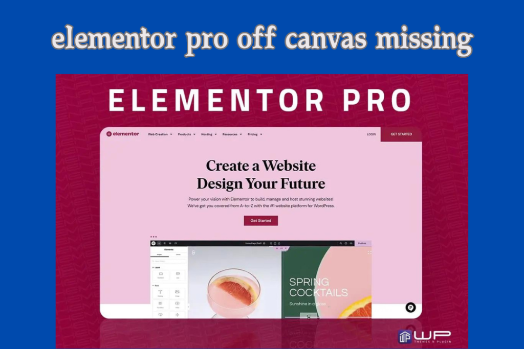 elementor pro off canvas missing